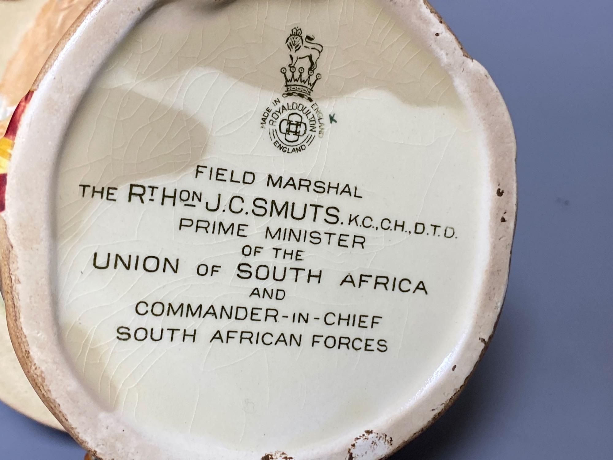 A Royal Doulton Field Marshall J.C. Smuts character jug, c.1946-48